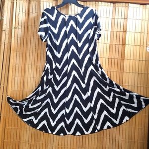 Sammi Jo Vintage Women's Size L Fit and Flare Stretch Dress